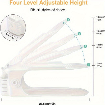 10-Piece Adjustable Shoe Rack – Space-Saving Home and Bedroom Organizer