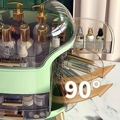 Makeup & Skincare Organizer Case – Large Cosmetic Storage Box for Vanity, Bathroom & Desk