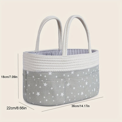 Braided Hand-Holding Diaper Storage Bag – Portable Organizer