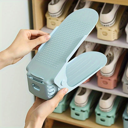 10-Piece Adjustable Shoe Rack – Space-Saving Home and Bedroom Organizer
