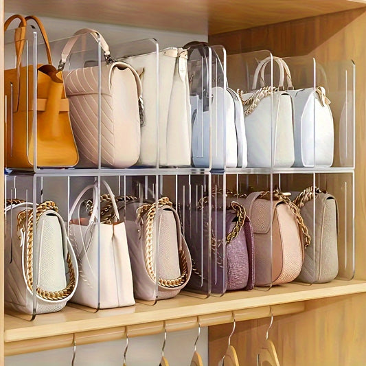 Clear Plastic Closet Organizer with Detachable Shelves – Space-Saving Storage for Home, Bedroom, and Office