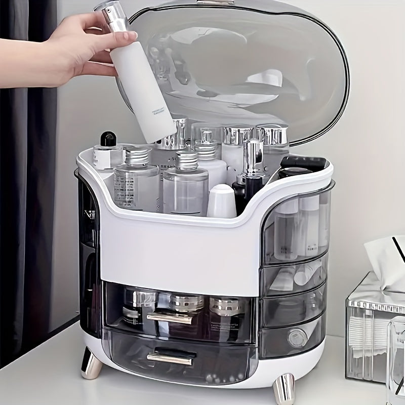 Makeup & Skincare Organizer Case – Large Cosmetic Storage Box for Vanity, Bathroom & Desk