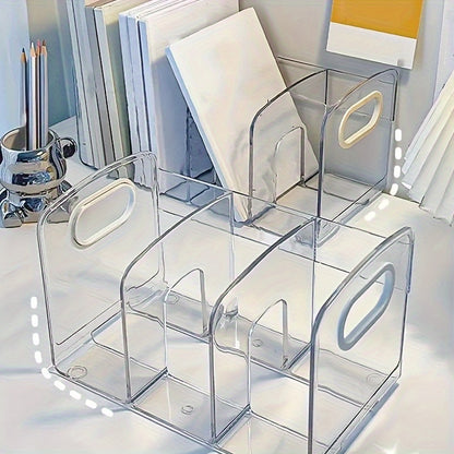 Transparent Office Desktop Bookshelf and Document Storage Box