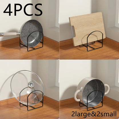 4-Pack Arch-Shaped Dish Racks – Black or White Metal Kitchen Storage Organizer