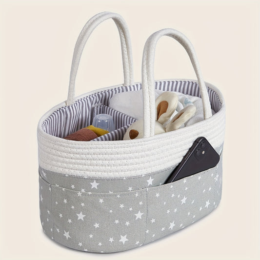 Braided Hand-Holding Diaper Storage Bag – Portable Organizer