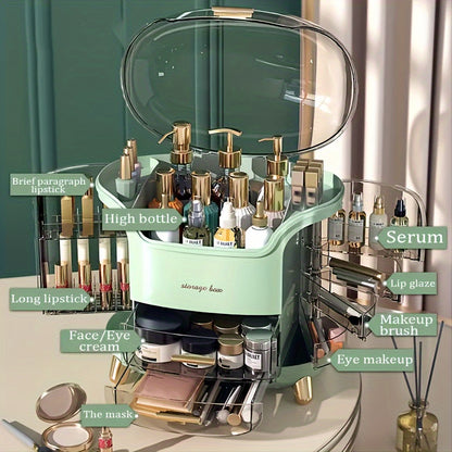 Makeup & Skincare Organizer Case – Large Cosmetic Storage Box for Vanity, Bathroom & Desk
