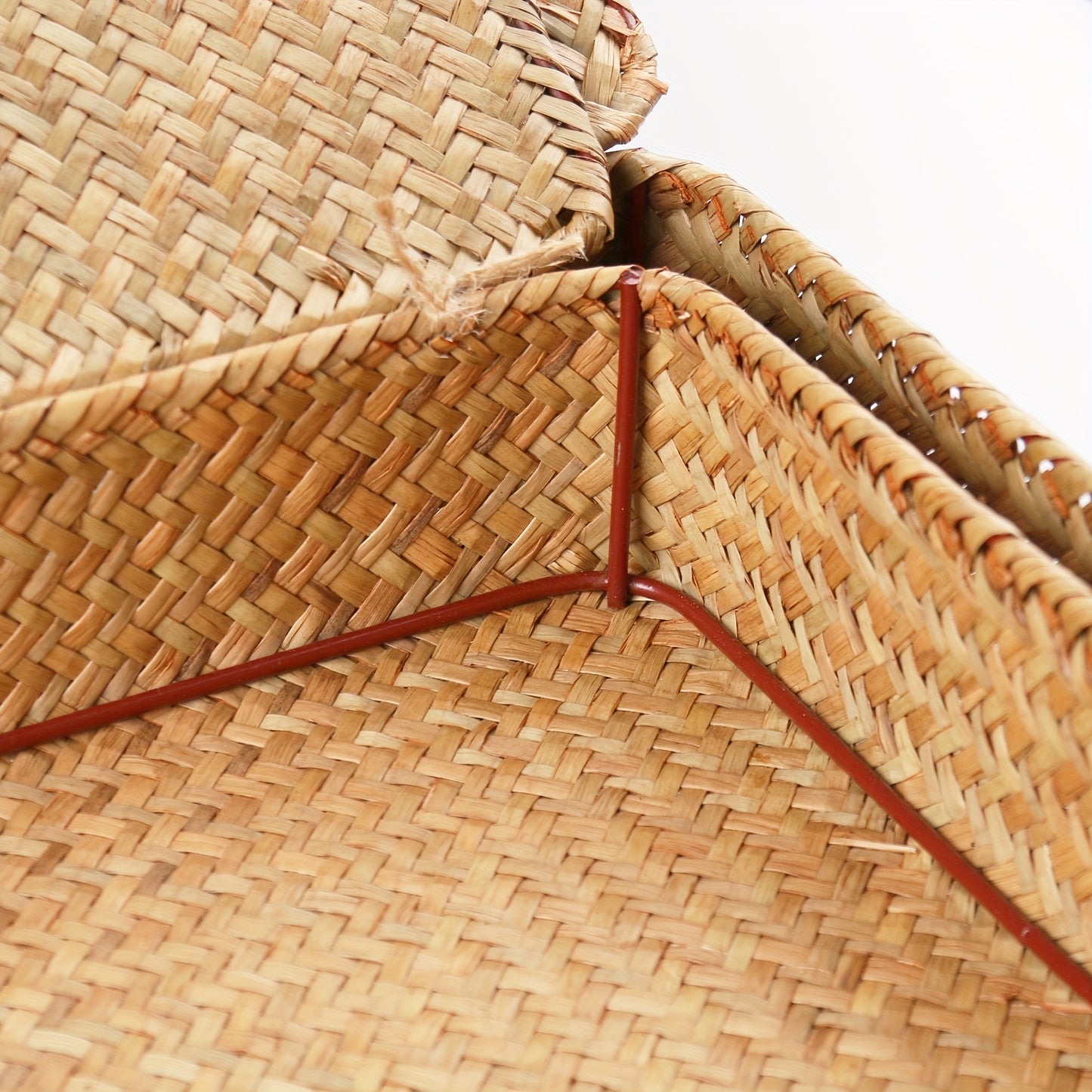 2pcs Boho Seagrass Wicker Storage Bins with Lids – Natural Multipurpose Organizer Boxes for Shelf & Home Storage