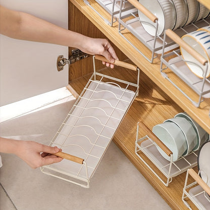 Space-Saving Dish Storage Rack with Chopsticks & Bowl Holder – Compact Kitchen Dish Drain Rack with Drain Board