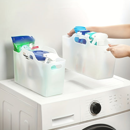 4pcs Cleaning Supplies Storage Baskets – Under Sink & Plastic Organizer for Home, Kitchen, Bathroom & Office