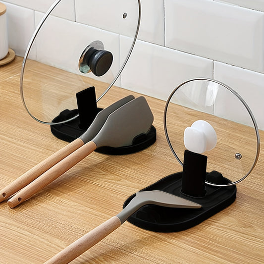 Foldable Pot Lid & Utensil Rack – Kitchen Organizer for Spoons, Spatulas & Cutlery