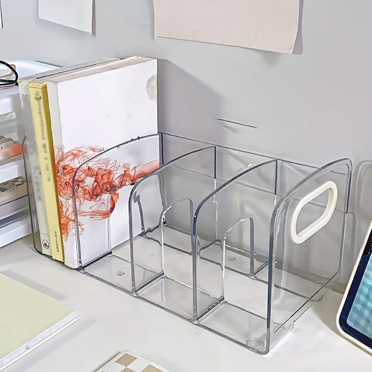 Transparent Office Desktop Bookshelf and Document Storage Box