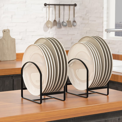 4-Pack Arch-Shaped Dish Racks – Black or White Metal Kitchen Storage Organizer