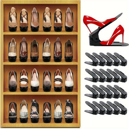 10-Piece Adjustable Shoe Rack – Space-Saving Home and Bedroom Organizer