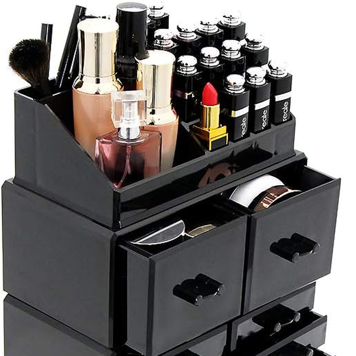 Acrylic Makeup Organizer Jewellery Box Cosmetic Drawers Makeup Storage Box