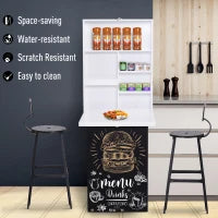 Folding Wall-Mounted Drop-Leaf Table