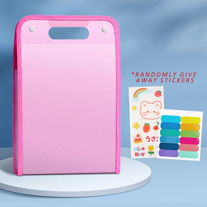 A4 Portable 13-Grid Expanding File Folder – Translucent Document Organizer Bag
