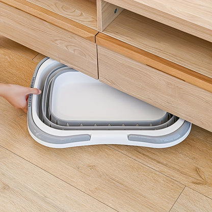 Space-Saving Collapsible Laundry Basket – Foldable Plastic Storage Bin with Handles for Bathroom & Laundry Room