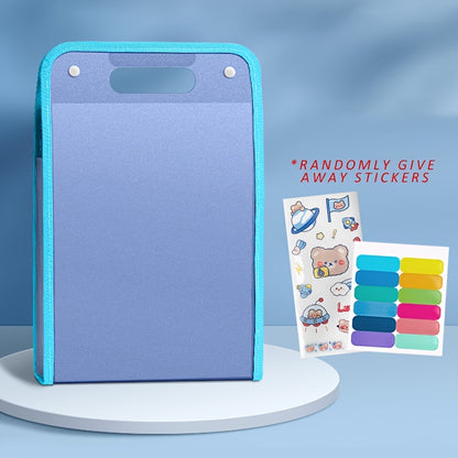 A4 Portable 13-Grid Expanding File Folder – Translucent Document Organizer Bag