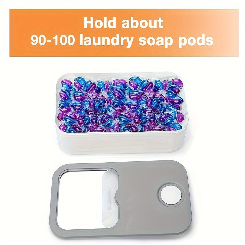 Laundry Pods Container – Large Capacity Holder with Sliding Lid for Laundry Room Organization