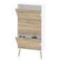 Oslo Shoe Cabinet 3 Drawers in White and Oak