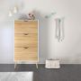 Oslo Shoe Cabinet 3 Drawers in White and Oak