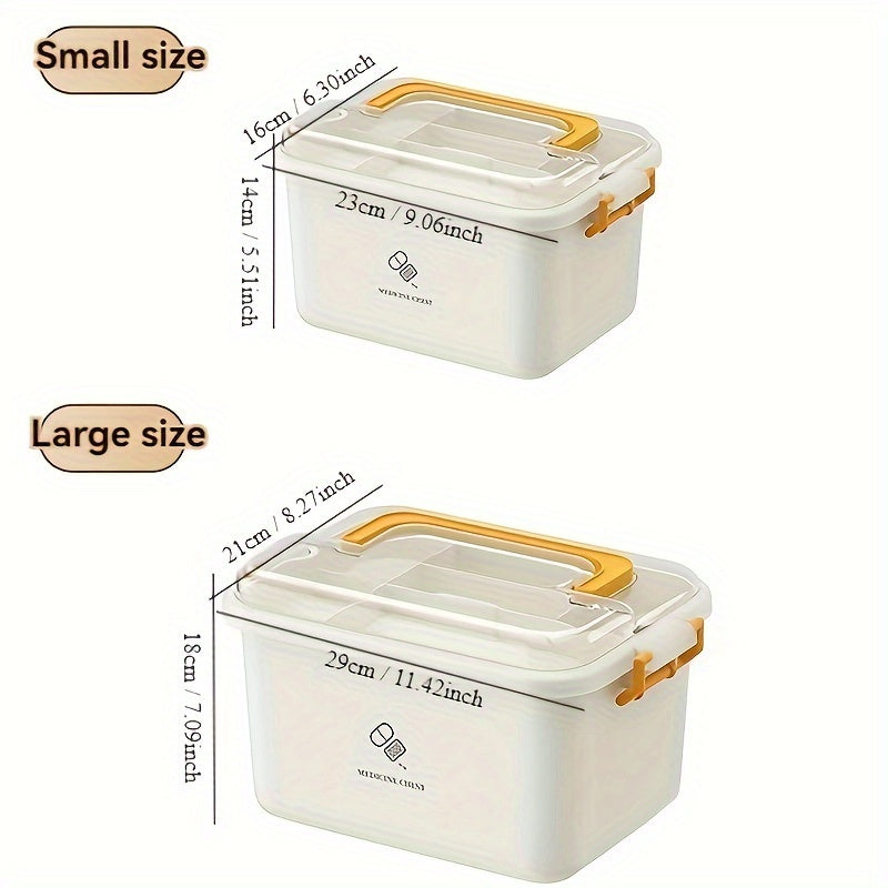 Home Care Medicine Box – Portable Multi-Layer Plastic First Aid and Medicine Organizer