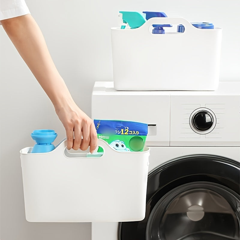 4pcs Cleaning Supplies Storage Baskets – Under Sink & Plastic Organizer for Home, Kitchen, Bathroom & Office