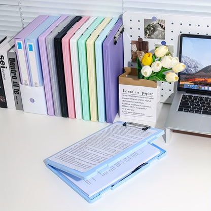 A4 File Folder Storage Box with Plate Clip – Large Capacity Multi-Function Document & Test Paper Organizer