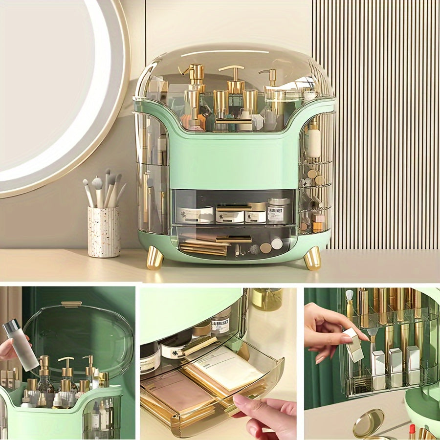Makeup & Skincare Organizer Case – Large Cosmetic Storage Box for Vanity, Bathroom & Desk
