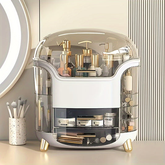 Makeup & Skincare Organizer Case – Large Cosmetic Storage Box for Vanity, Bathroom & Desk