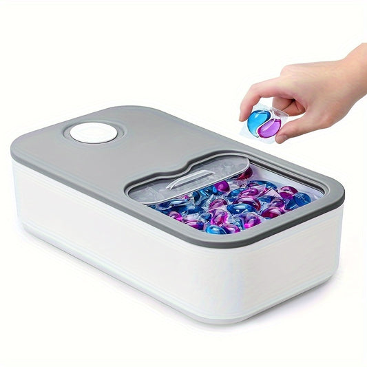 Laundry Pods Container – Large Capacity Holder with Sliding Lid for Laundry Room Organization