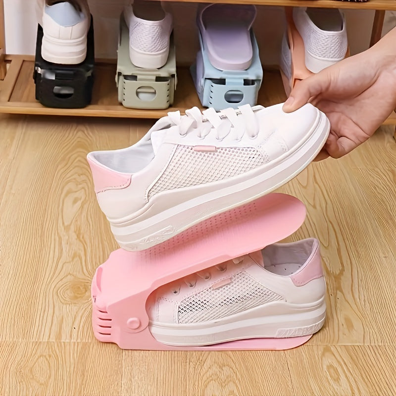 10-Piece Adjustable Shoe Rack – Space-Saving Home and Bedroom Organizer