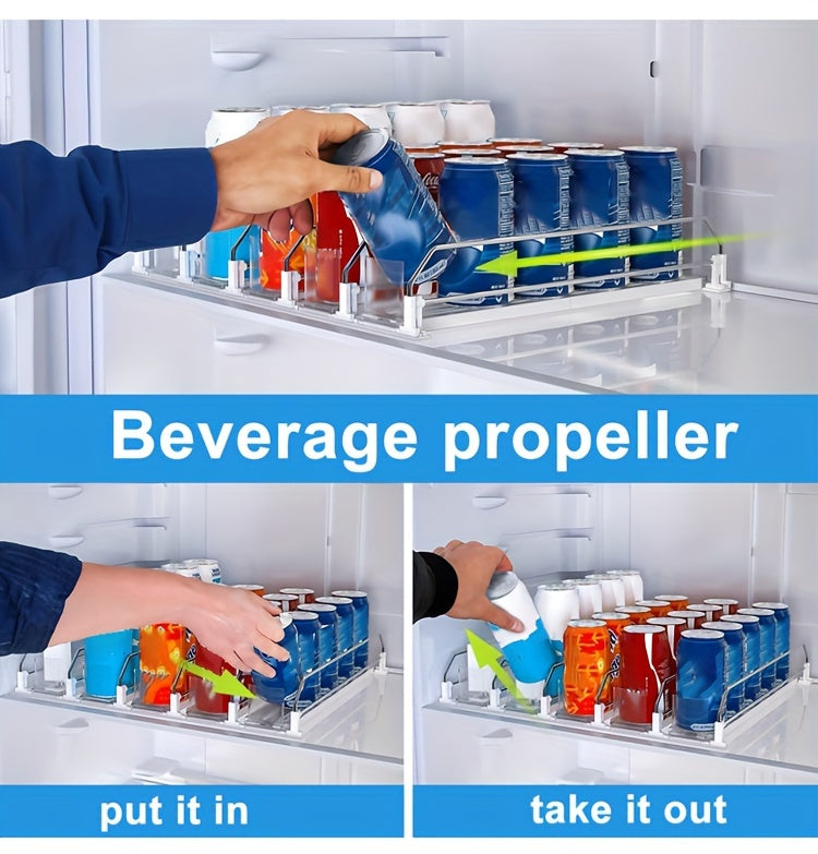 3/4/5-Piece Beverage Pusher Drink Dispenser – Refrigerator Bottle and Can Storage Box