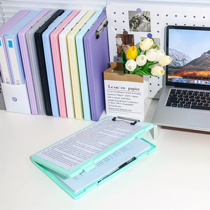 A4 File Folder Storage Box with Plate Clip – Large Capacity Multi-Function Document & Test Paper Organizer