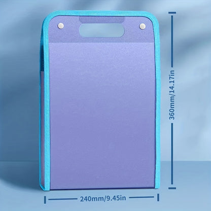 A4 Portable 13-Grid Expanding File Folder – Translucent Document Organizer Bag