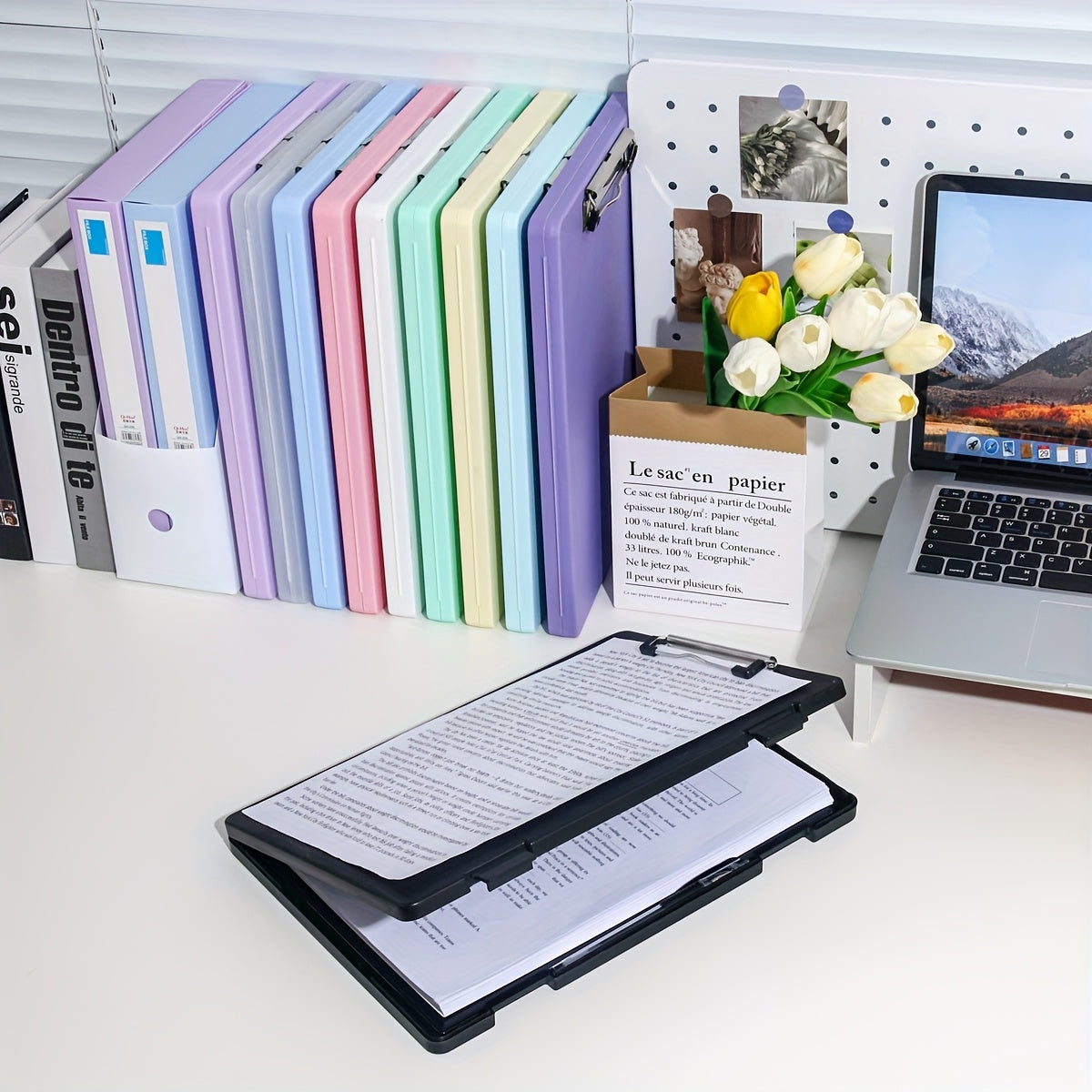 A4 File Folder Storage Box with Plate Clip – Large Capacity Multi-Function Document & Test Paper Organizer