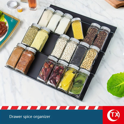 4 Shelf Acrylic Kitchen Spice Rack and Makeup Organizer Storage Stands