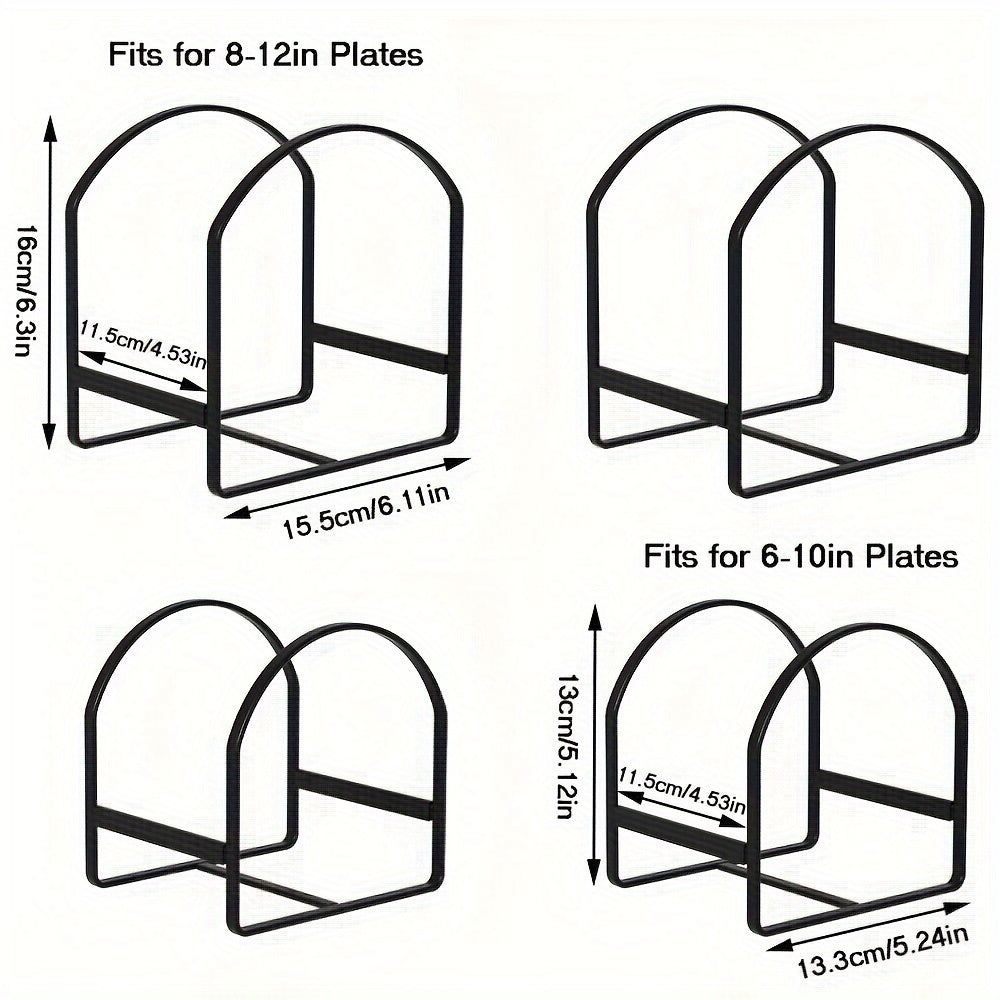 4-Pack Arch-Shaped Dish Racks – Black or White Metal Kitchen Storage Organizer