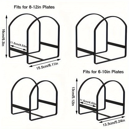 4-Pack Arch-Shaped Dish Racks – Black or White Metal Kitchen Storage Organizer