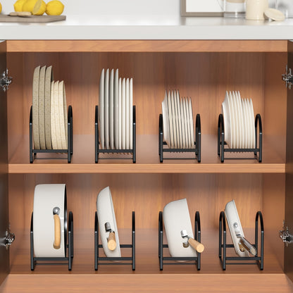 4-Pack Arch-Shaped Dish Racks – Black or White Metal Kitchen Storage Organizer