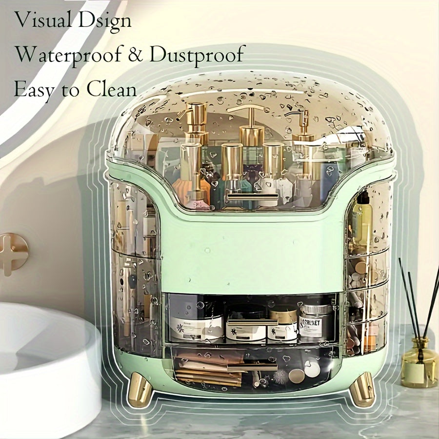 Makeup & Skincare Organizer Case – Large Cosmetic Storage Box for Vanity, Bathroom & Desk