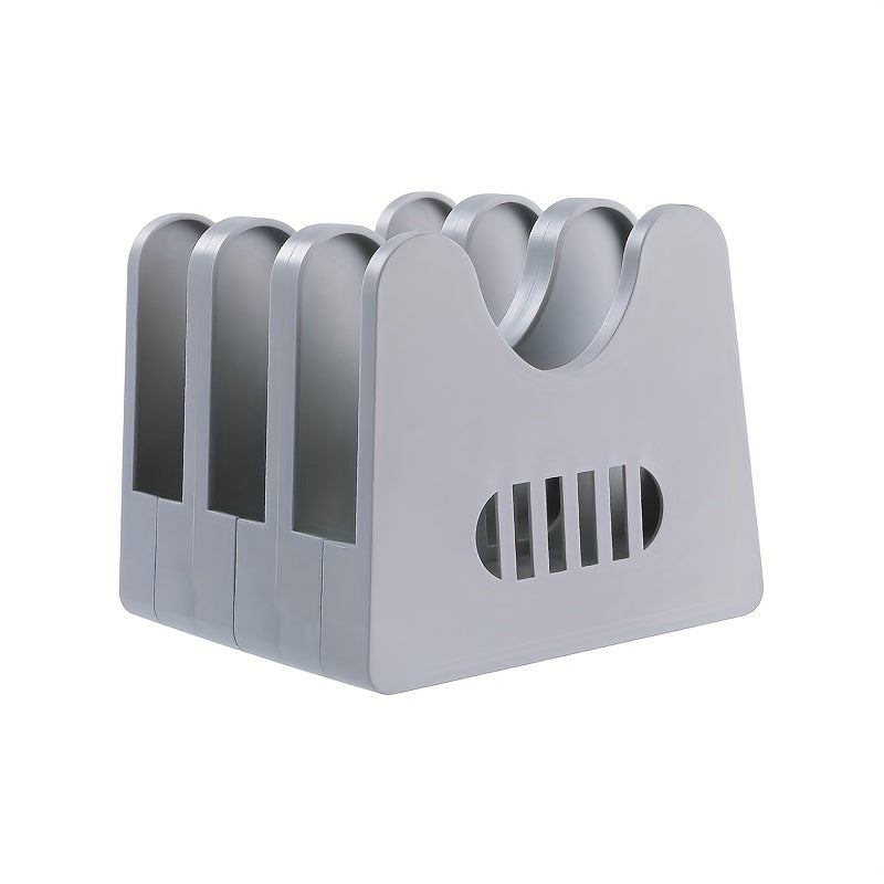 Rust-Proof ABS Kitchen Organizer – Spoon and Utensil Holder with Drainage and Pot Lid Rack