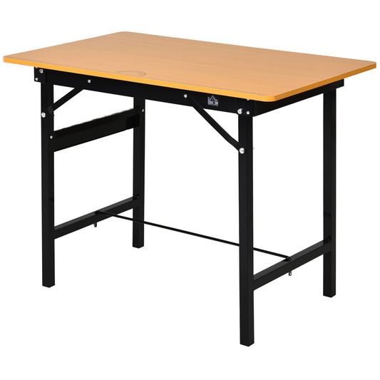 Foldable Heavy Duty Garage Work Bench, Craft Table MDF Workstation,