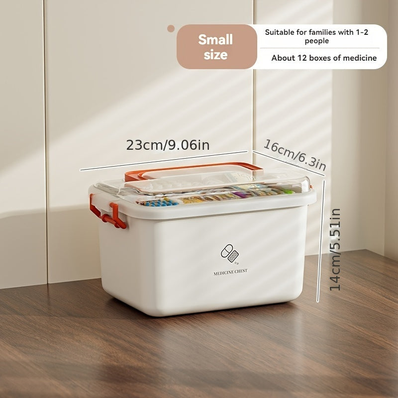Home Care Medicine Box – Portable Multi-Layer Plastic First Aid and Medicine Organizer