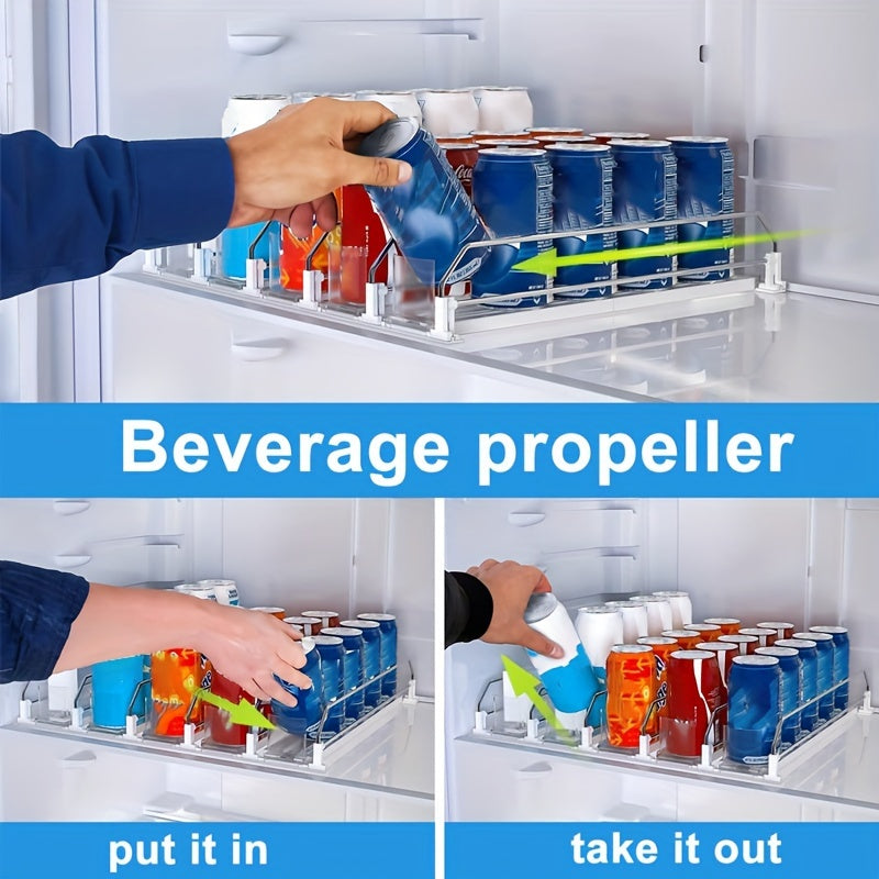 3/4/5-Piece Beverage Pusher Drink Dispenser – Refrigerator Bottle and Can Storage Box