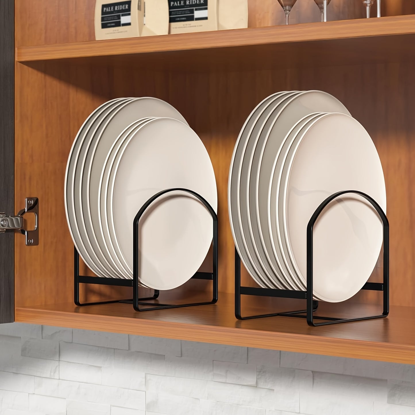 4-Pack Arch-Shaped Dish Racks – Black or White Metal Kitchen Storage Organizer
