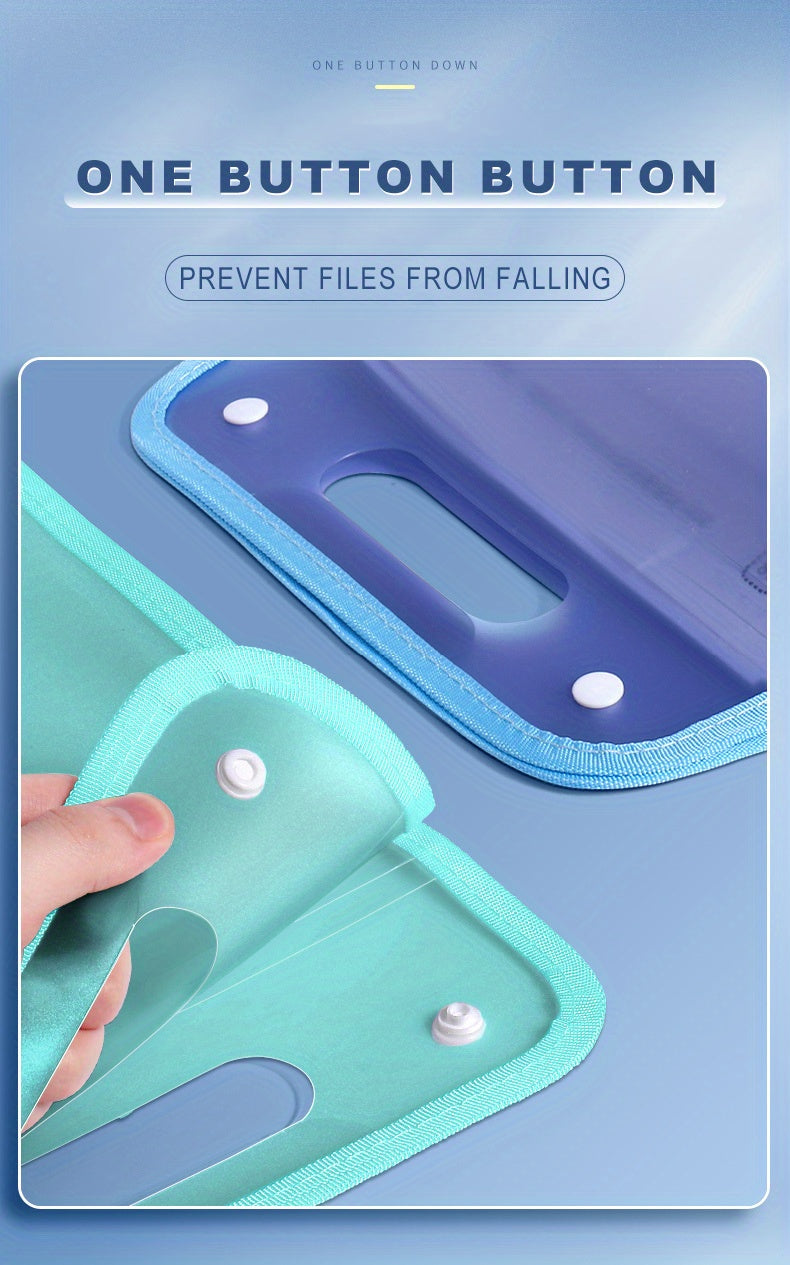 A4 Portable 13-Grid Expanding File Folder – Translucent Document Organizer Bag