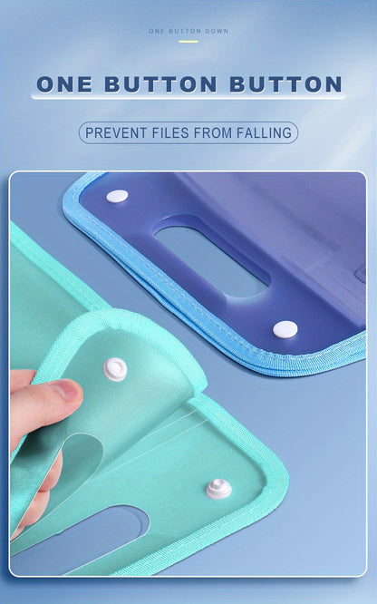 A4 Portable 13-Grid Expanding File Folder – Translucent Document Organizer Bag