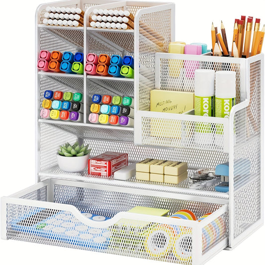 Multifunctional Desktop Storage Rack – Stationery and Office Supplies Organizer