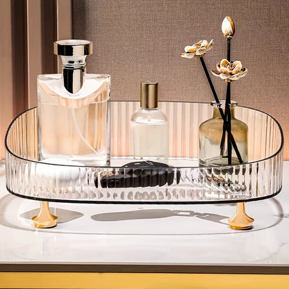 Makeup Storage Tray – Durable Skincare and Cosmetic Organizer for Desktop, Dresser, Bathroom, and Bedroom